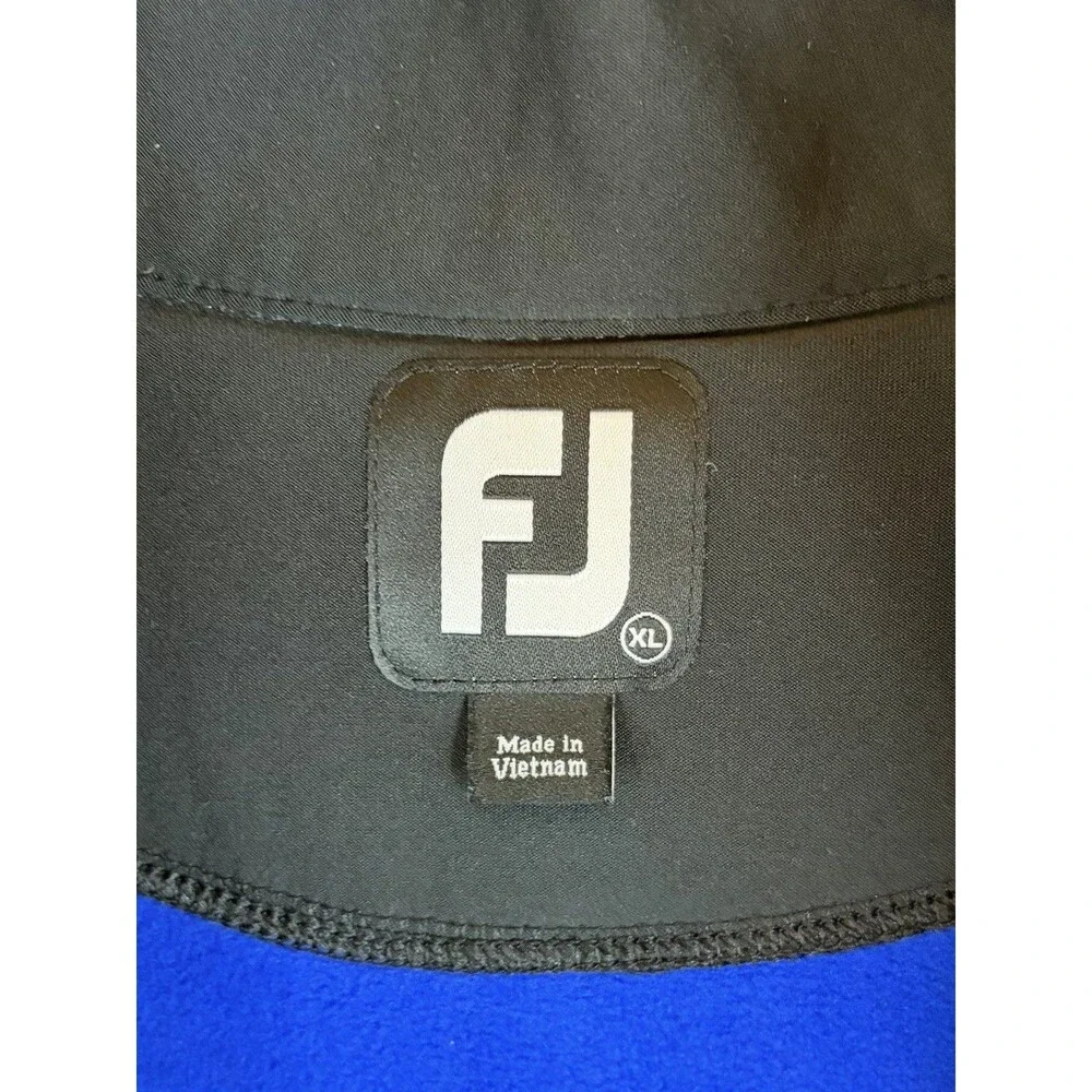 FOOTJOY 1/2 Zip Pullover Golf Vest Men XL Blue Gilet Mock Neck Performance
